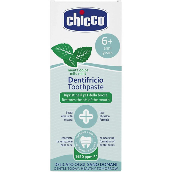 Фото - Зубная паста детская Chicco Нежная мята с фтором 50 мл (10607.00)