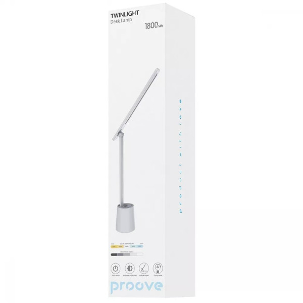 Фото - Настільна лампа Proove TwinLight 1800 mAh white (PLTW00010002)