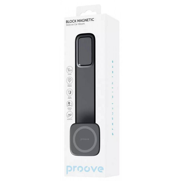 Фото - Автотримач Proove Block Magnetic Stick-on Car Mount black (CHBM00000001)