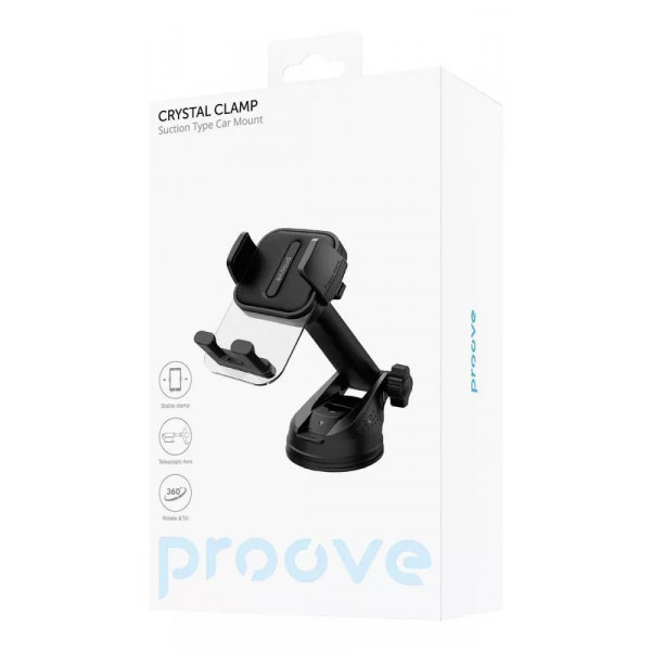 Фото - Автотримач Proove Crystal Clamp Suction Type Car Mount