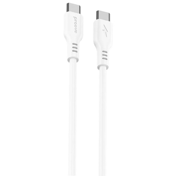 Фото - Кабель синхронизации данных Proove Rebirth Type-C to Type-С 60W (1m) white (CCRE61002202)