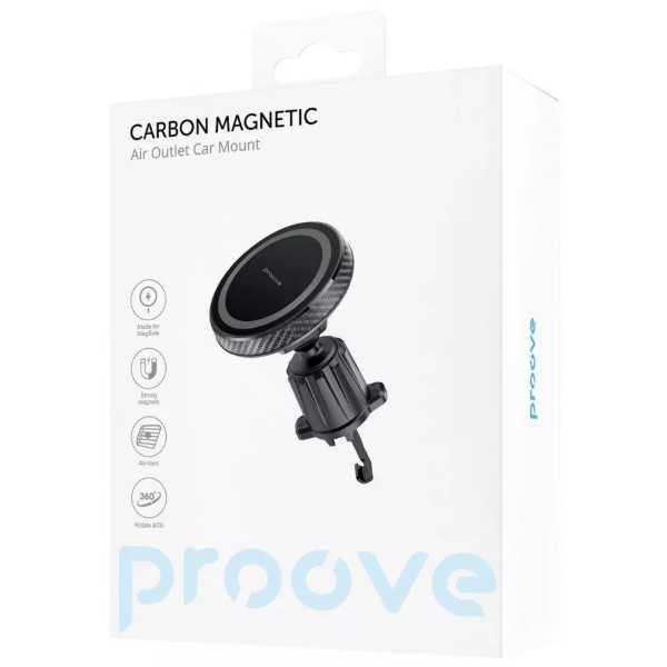Фото - Автодержатель Proove Carbon Magnetic Air Outlet Car Mount Black (484030001)
