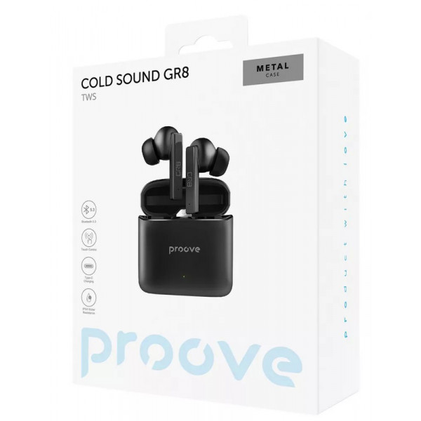 Фото - Навушники вкладиші бездротові TWS Proove Cold Sound GR8 TWS Black (TWCSGR010001)