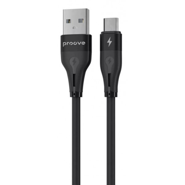 Фото - Кабель синхронізації даних Proove Soft Silicone Micro USB 2.4A 1m Black (492050001)
