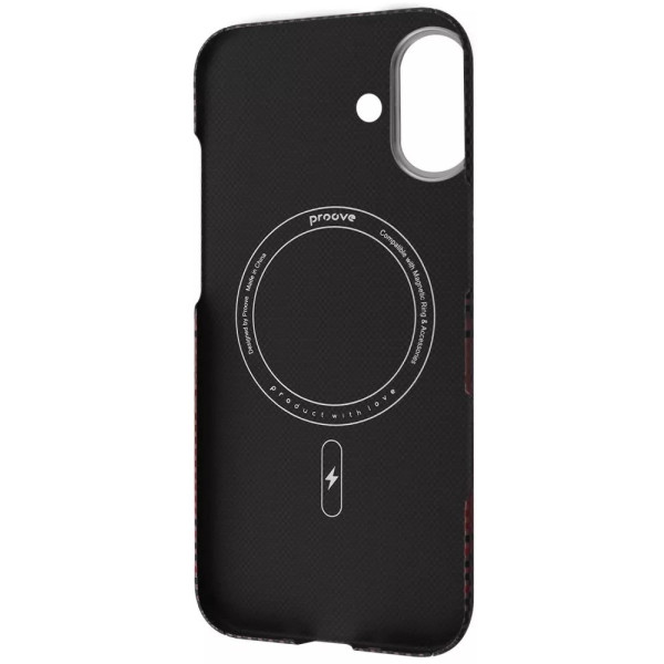 Фото - Чохол для смартфону Proove Carbon Slim with Magnetic Ring iPhone 17 glowrise (PCCSIP170052)