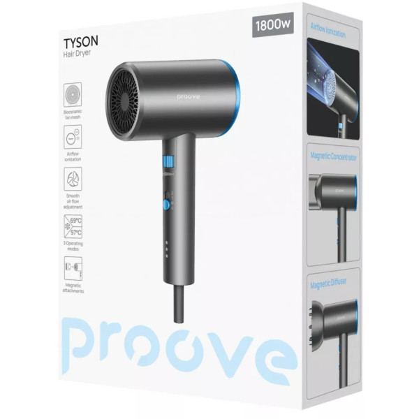 Фото - Фен Proove Tyson (1800W) gray (HDPT18000003)