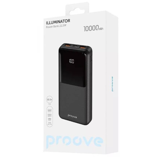 Фото - Батарея мобильная Proove Illuminator 22.5W 10000mAh Black (PBI122210001)