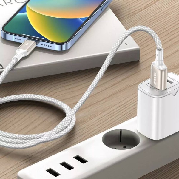 Фото - Кабель синхронизації даних Proove Dense Metal Micro USB 2.4A 1m White (CCDM20001302)