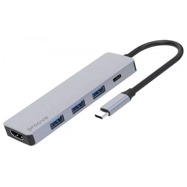 Фото - Хаб USB Proove Iron Link 5 in 1 (3*USB3.0 + Tyce C + HDMI) Silver (HBIL00010604) Фото - Хаб USB Proove Iron Link 5 in 1 (3*USB3.0 + Tyce C + HDMI) Silver (HBIL00010604)