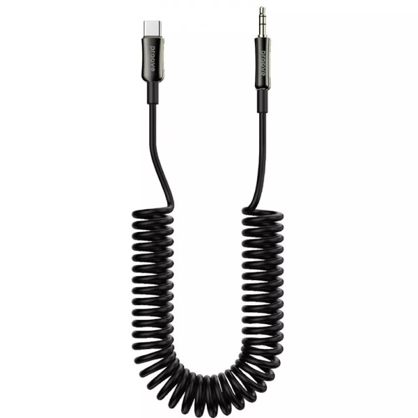 Фото - Адаптер Proove Steel Spring Type-C to 3.5 1m Black (ACSS00005201)