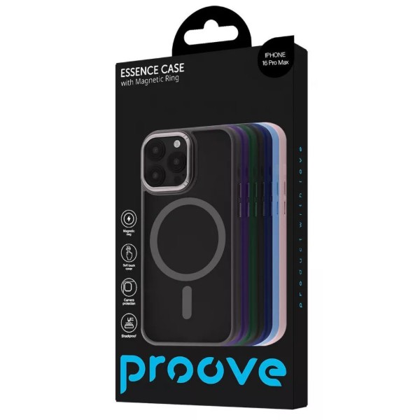 Фото - Чохол для смартфону Proove Case with Magnetic Ring iPhone 16 Pro Max Black (PCECIP16PM02)