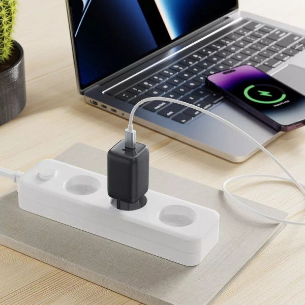 Фото - Мережевий зарядний пристрій Proove Silicone Power 40W (Type-C + Type-C) Black
