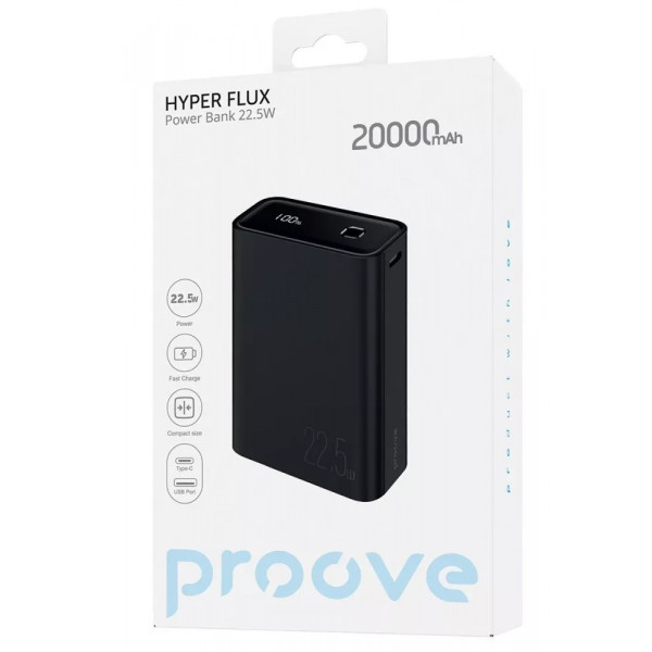 Фото - Батарея мобільна Proove Hyper Flux 22.5W 20000mAh black (PBH220120001)