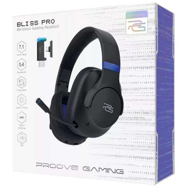 Фото - Гарнітура бездротова ігрова Proove Gaming Bliss Pro APP Black (GHBLPPP10001)