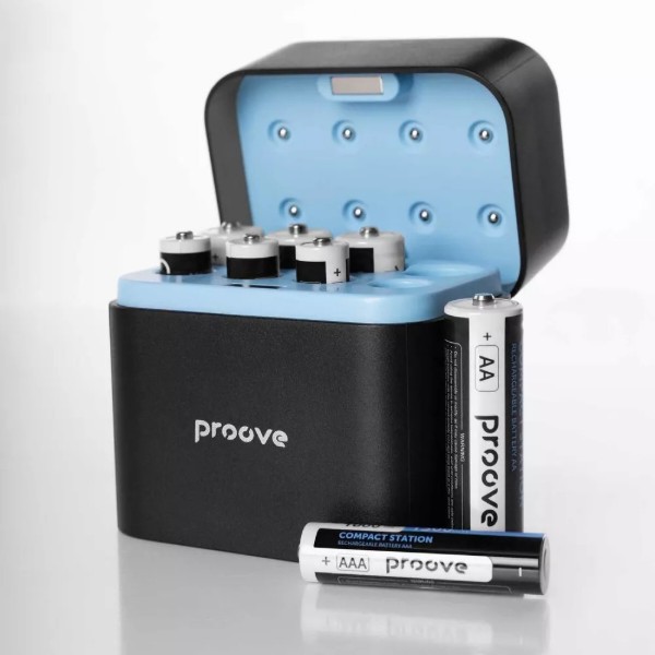 Фото - З/пристрій для акумуляторів AA/AAA Proove Compact Station 8 шт. (4xAAA + 4xAA) Black (RBCS00000001)