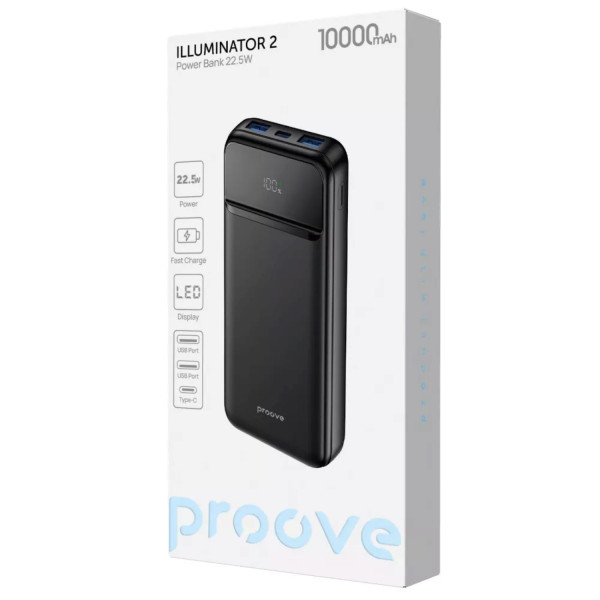 Фото - Батарея мобильная Proove Illuminator 2 22.5W 10000mAh Black (PBIP10212201)
