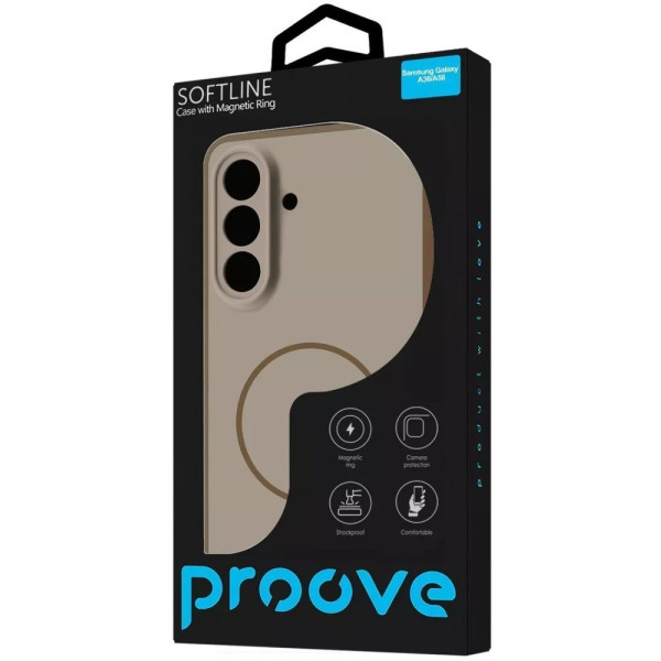 Фото - Чохол для смартфону Proove Softline Case with Magnetic Ring Samsung Galaxy A36/A56 beige (PCLCSGSA3681)