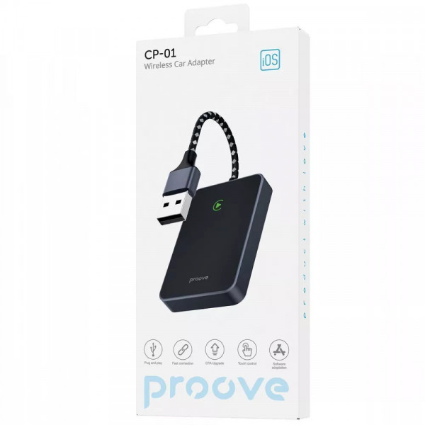 Фото - Бездротовий адаптер автомобільний Proove СP-01 Wireless Car Adapter Black (SMCP00100001)