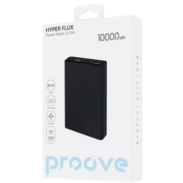 Фото - Батарея мобильная Proove Hyper Flux 22.5W 10000mAh Black (PBH120120001)