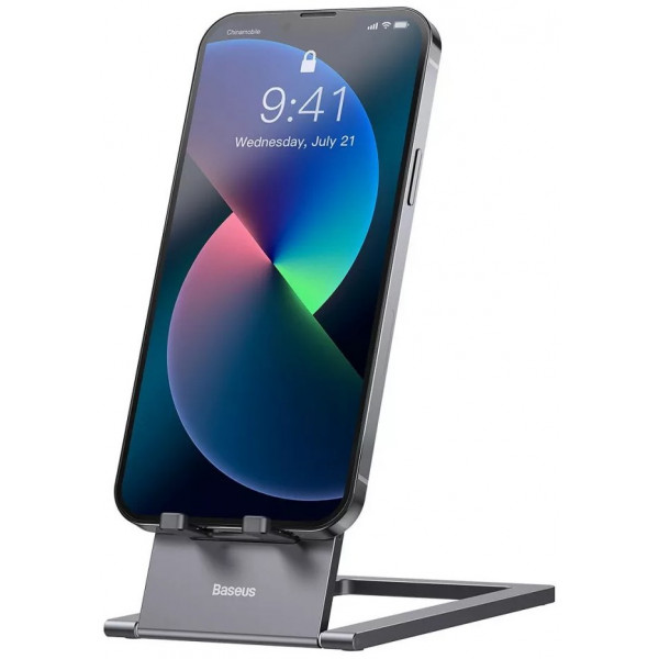 Фото - Підставка для мобільного пристрою Baseus Foldable Metal Gray (LUKP000013)