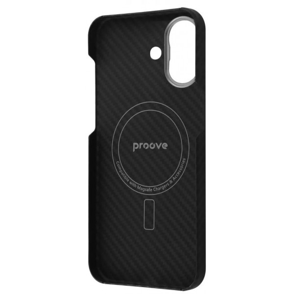 Фото - Чохол для смартфону Proove Carbon Slim with Magnetic Ring iPhone 16 black (PCCSIP160002)