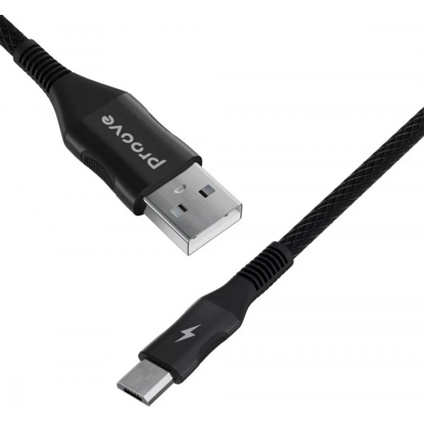 Фото - Кабель синхронізації даних Proove Braided Scout Micro USB 2.4A 1m Black (488530001)