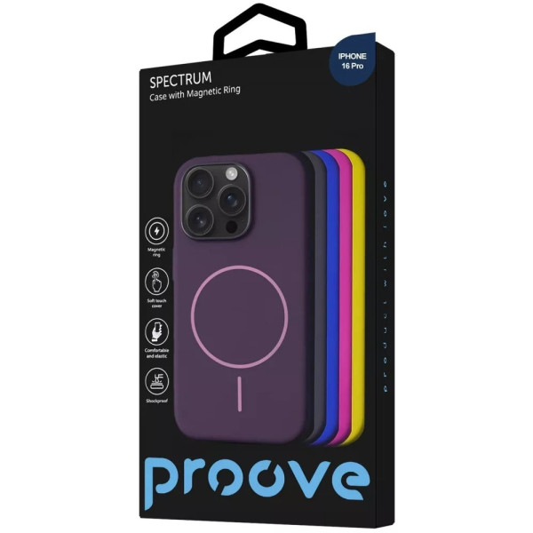Фото - Чехол для смартфона Proove Spectrum Case with Magnetic Ring iPhone 16 Pro powder pink (PCSPIP16P057)