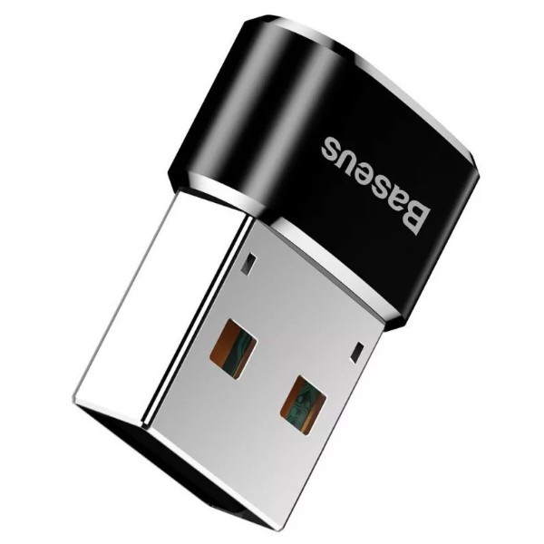 Фото - Перехідник Baseus Mini Type-C female to USB Black (CAAOTG-01)