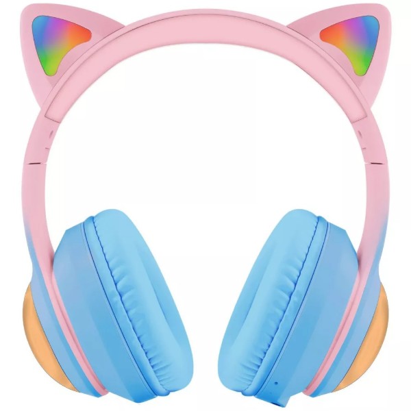 Фото - Навушники накладні бездротові Proove Kids LumiCat (APP) blue/pink (HPLC0001AP26)