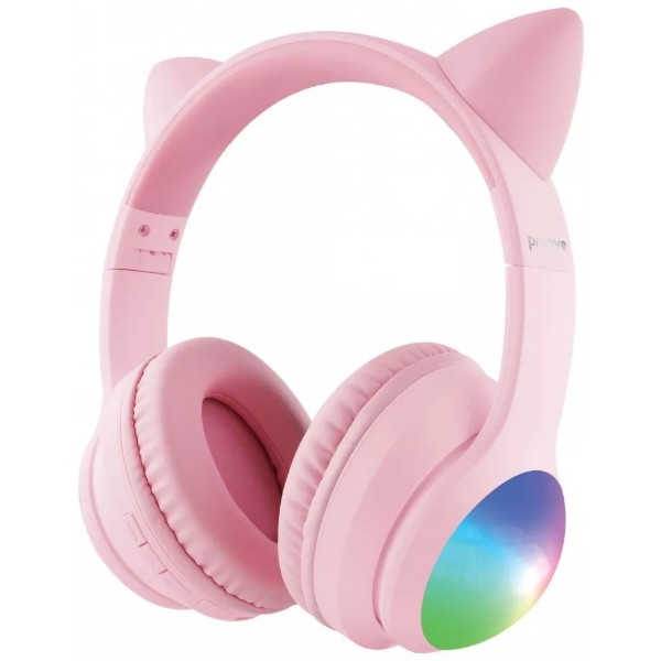 Фото - Навушники накладні бездротові Proove Kids LumiCat (APP) pink (HPLC0001AP27)
