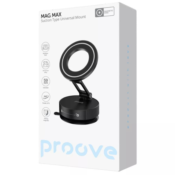 Фото - Автотримач Proove Mag Max Sutction Type Universal Mount black (CHMM00000001)