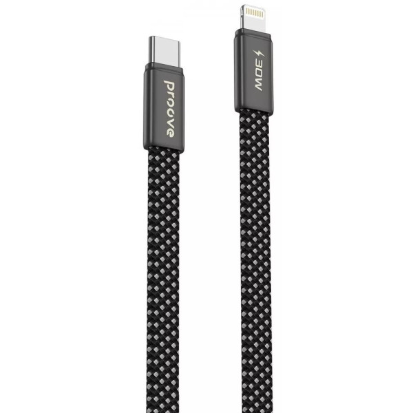 Фото - Кабель синхронизации данных Proove AirLine Type-C to Lightning 30W (1m) black (CCAI30002101)