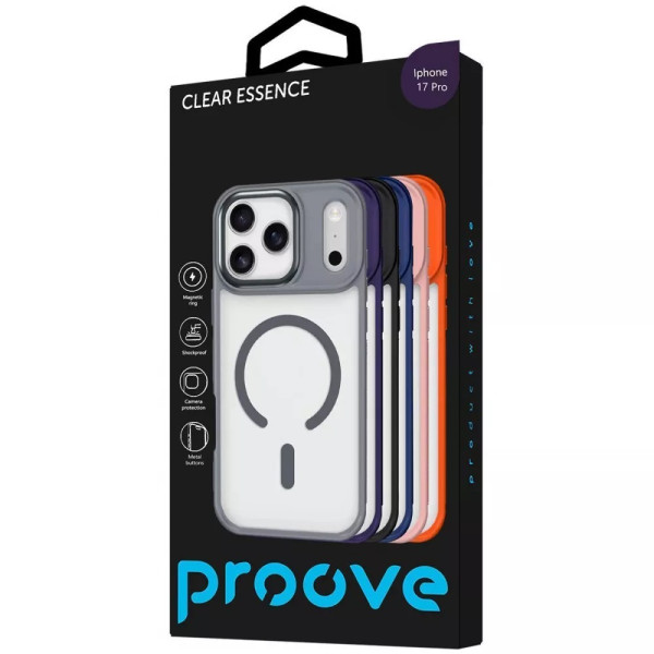 Фото - Чохол для смартфону Proove Clear Essence Case with Magnetic Ring iPhone 17 Pro Black (PCCEIP17P002)