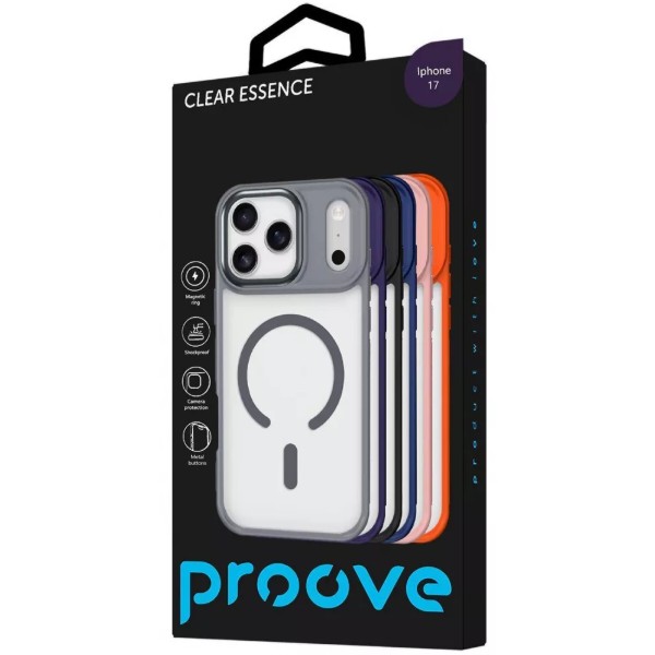 Фото - Чехол для смартфона Proove Clear Essence Case with Magnetic Ring iPhone 17 Midnight Blue (PCCEIP170008)