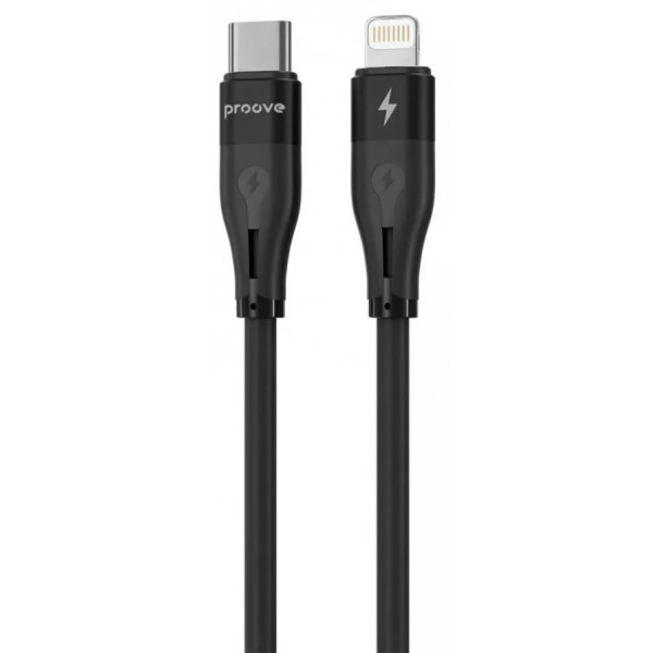 Фото - Кабель Proove Soft Silicone Type-C to Lightning 27W 1m Black (492060001)