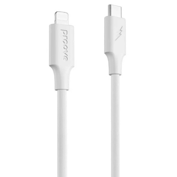 Фото - Кабель Proove Striped Silicone Type-C to Lightning 1m White (CCSS00002102)