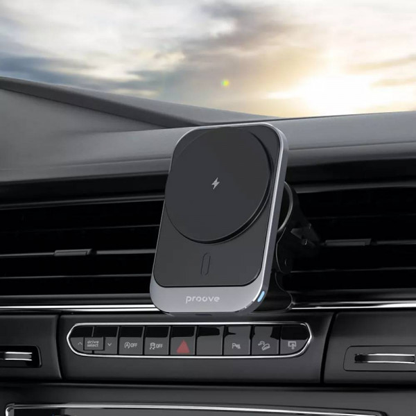 Фото - Автодержатель с беспроводной зарядкой Proove Square Magnetic PRO 15W