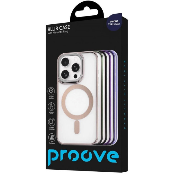 Фото - Чехол для смартфона Proove Blur Case with Magnetic Ring iPhone 13 Pro green (PCBCIP13P006)