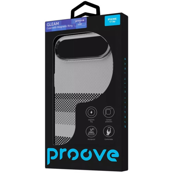 Фото - Чохол для смартфону Proove Gleam Case with Magnetic Ring iPhone 17 Air White borders (651810813)
