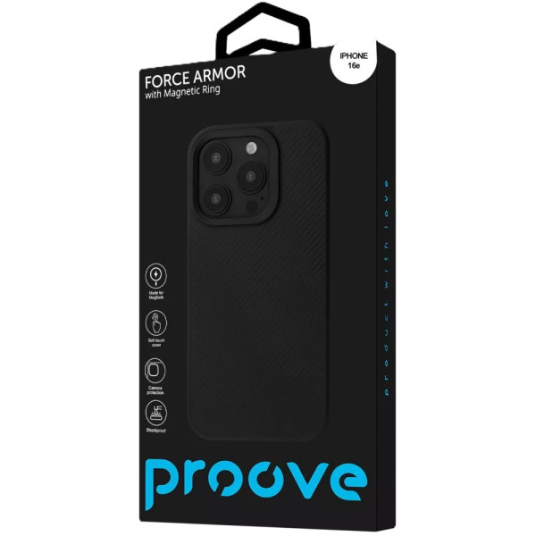Фото - Чехол для смартфона Proove Force Armor Case with Magnetic Ring iPhone 16e Black (PCFAIP16E002)