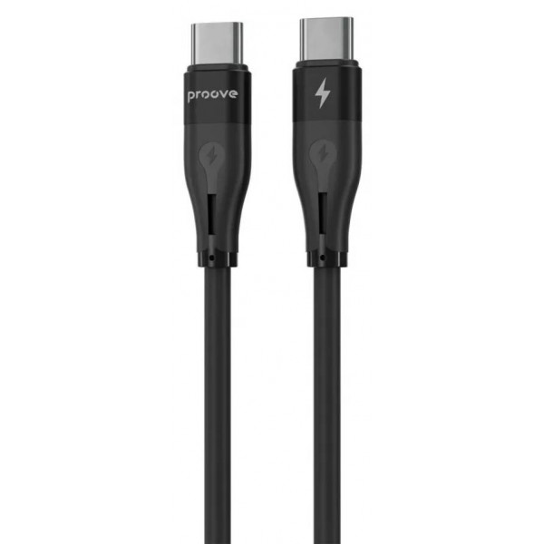 Фото - Кабель синхронізації даних Proove Soft Silicone Type-C to Type-C 60W 1m Black (492070001)