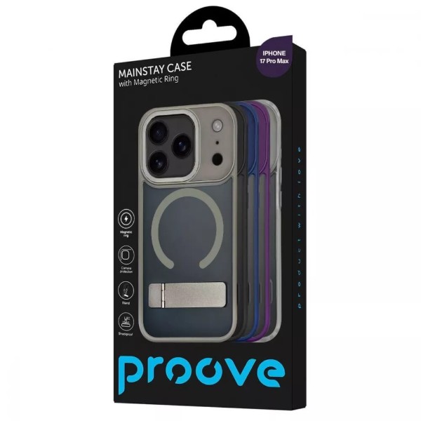 Фото - Чехол для смартфона Proove Mainstay Case with Magnetic Ring iPhone 17 Pro Max gray (PCMCIP17PM05)