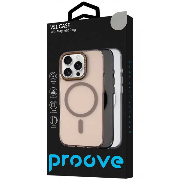Фото - Чохол для смартфону Proove VS1 Case with Magnetic Ring iPhone 16 Pro gold (PCVSIP16P030)