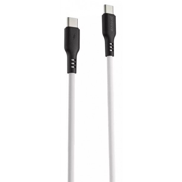 Фото - Кабель синхронизації даних Proove Rebirth Type-C to Type-С 60W 1m White (CCRE60002202)