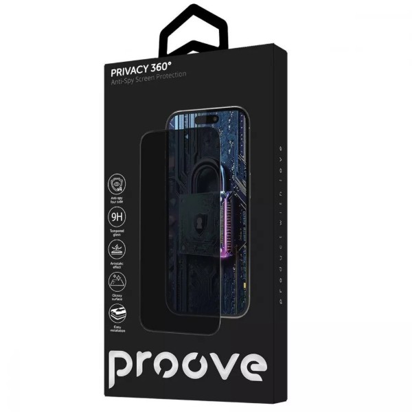 Фото - Защитное стекло для смартфона Proove Privacy 360 Installation Box iPhone 17 Pro Max black (PG360I17PM01)
