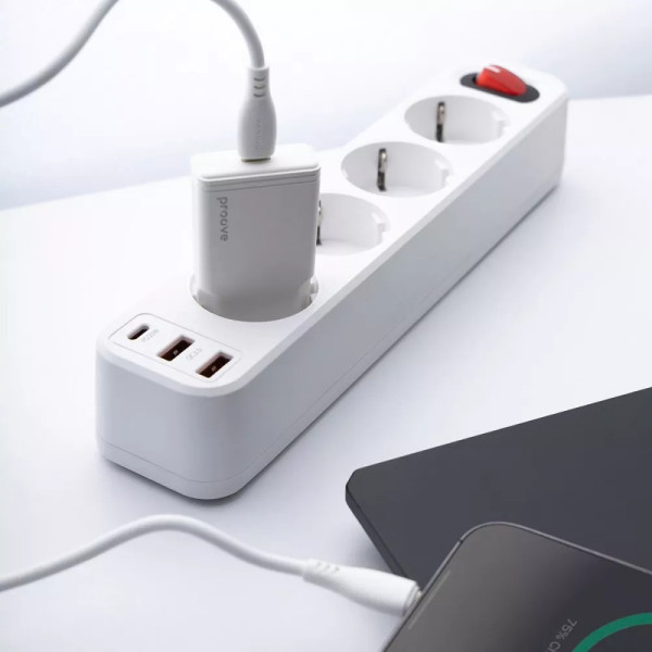 Фото - Мережевий зарядний пристрій Proove Slender 30W (Type-C + USB) White (WCSL30110002)