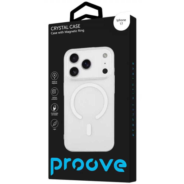 Фото - Чохол для смартфону Proove Crystal Case with Magnetic Ring iPhone 17 Transparent (PCCCIP170001)
