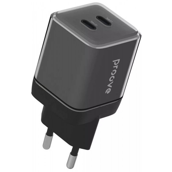 Фото - Мережевий зарядний пристрій Proove Pure GaN Max 67W (Type-C + Type-C) Black (WCPU67022201)
