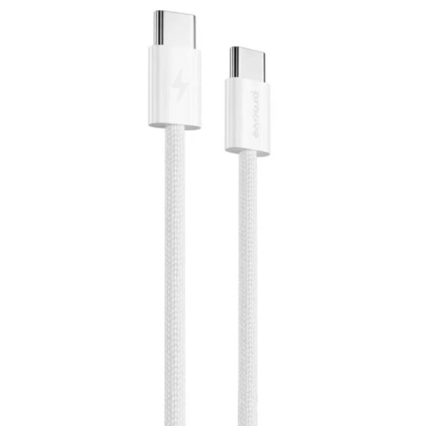 Фото - Кабель Proove Energy Stream Type-C to Type-C 60W 1m White (CCES60002202)