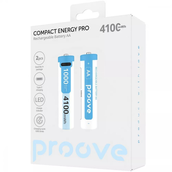 Фото - Акумулятор тип AA Proove Compact Energy Pro AA 2 pcs White (RBCE40702002)